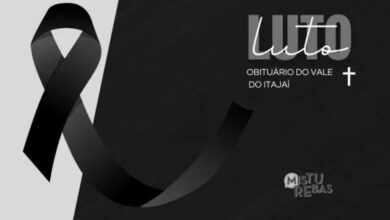 Óbitos no Vale do Itajaí de 23 a 25 de outubro
