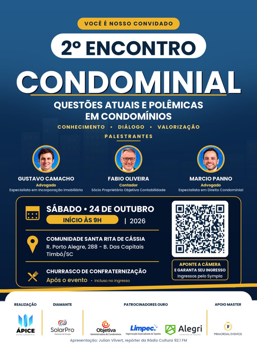 2º Encontro Condominial de Timbó debate questões atuais e polêmicas da vida em condomínios