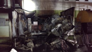 Gerador pega fogo perto de 10 mil litros de diesel em Rio dos Cedros