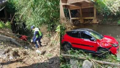 Idoso bate o carro, cai em ribanceira de 10 metros e fica inconsciente em Blumenau