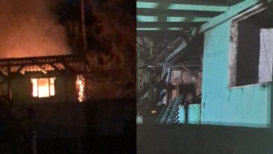 Incêndio destrói casa e vizinho é hospitalizado após salvar cachorro do fogo em Brusque